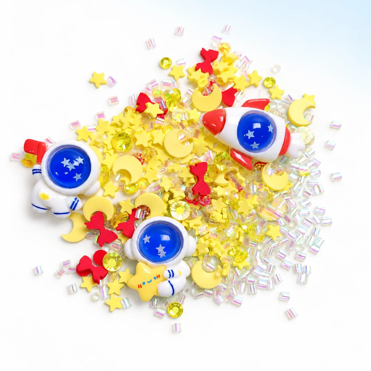 Astronaut & Yellow Star Filler Mix on a bright white studio background, SLM23283