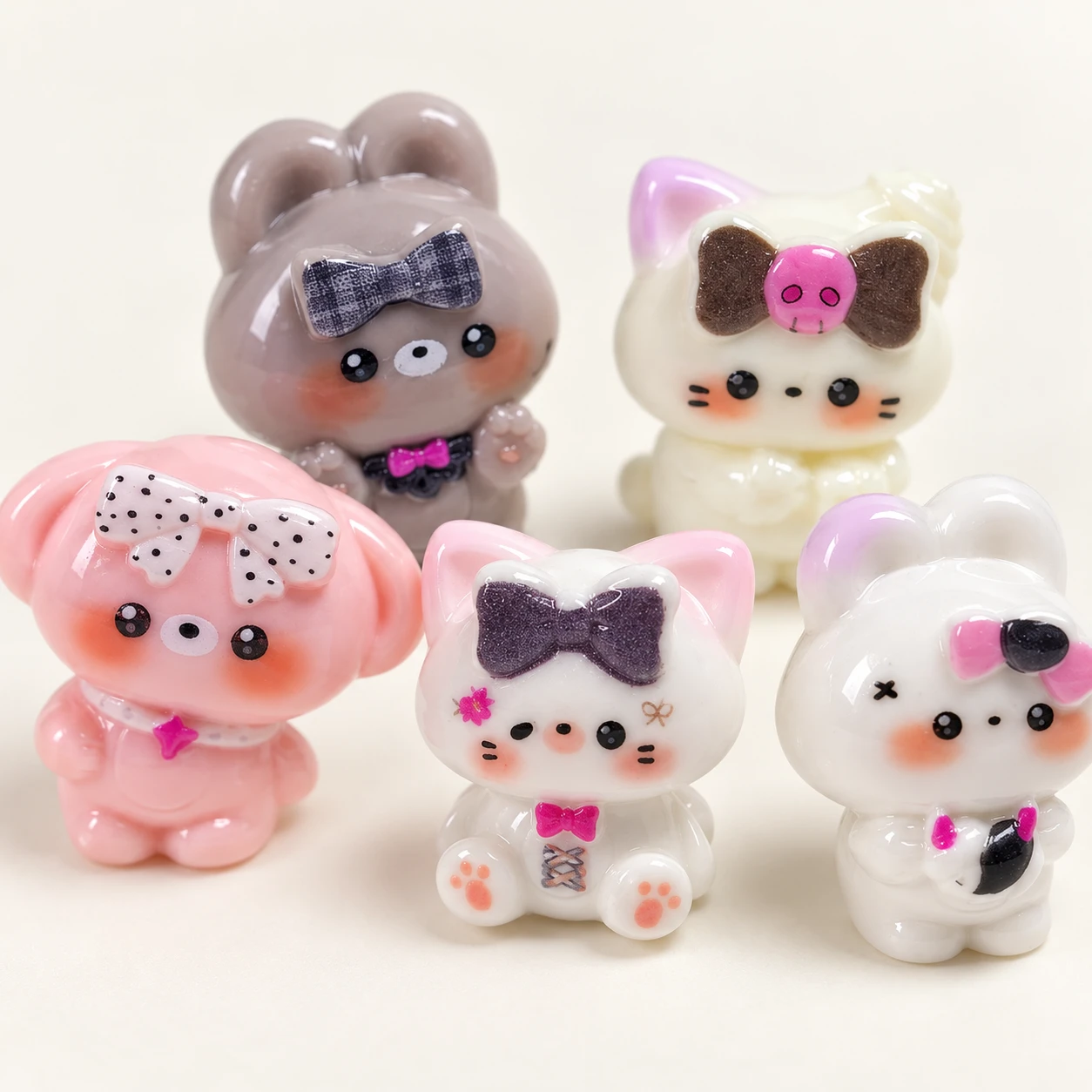 Animal Doll Resin Charms RW002217 close-up showing the decorative shape and finish
