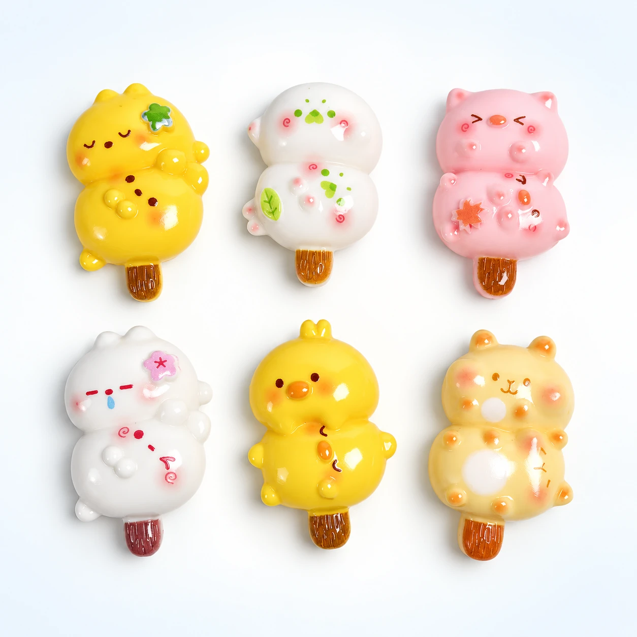 Animal Skewer Resin Charms RW001383 on a clean light studio background