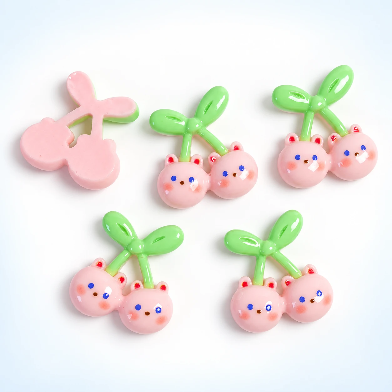 Cherry Bear Resin Charms RW002852 on a clean light studio background