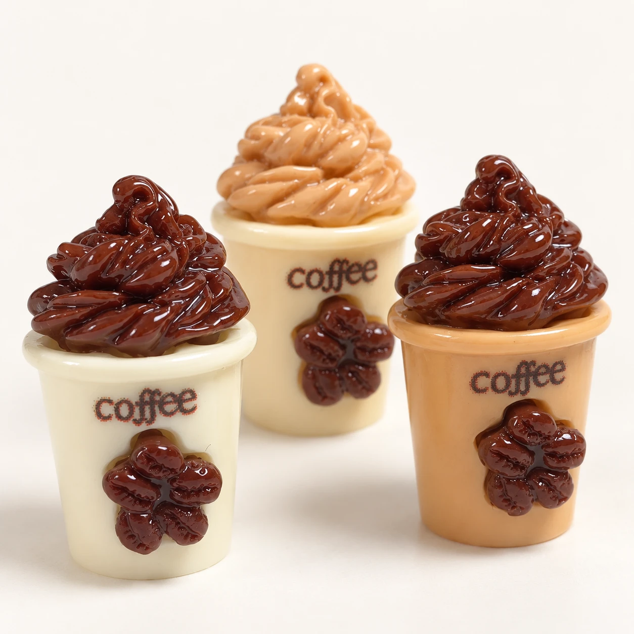 Cream-Topped Coffee Resin Miniatures RW003696 close-up showing the decorative shape and finish