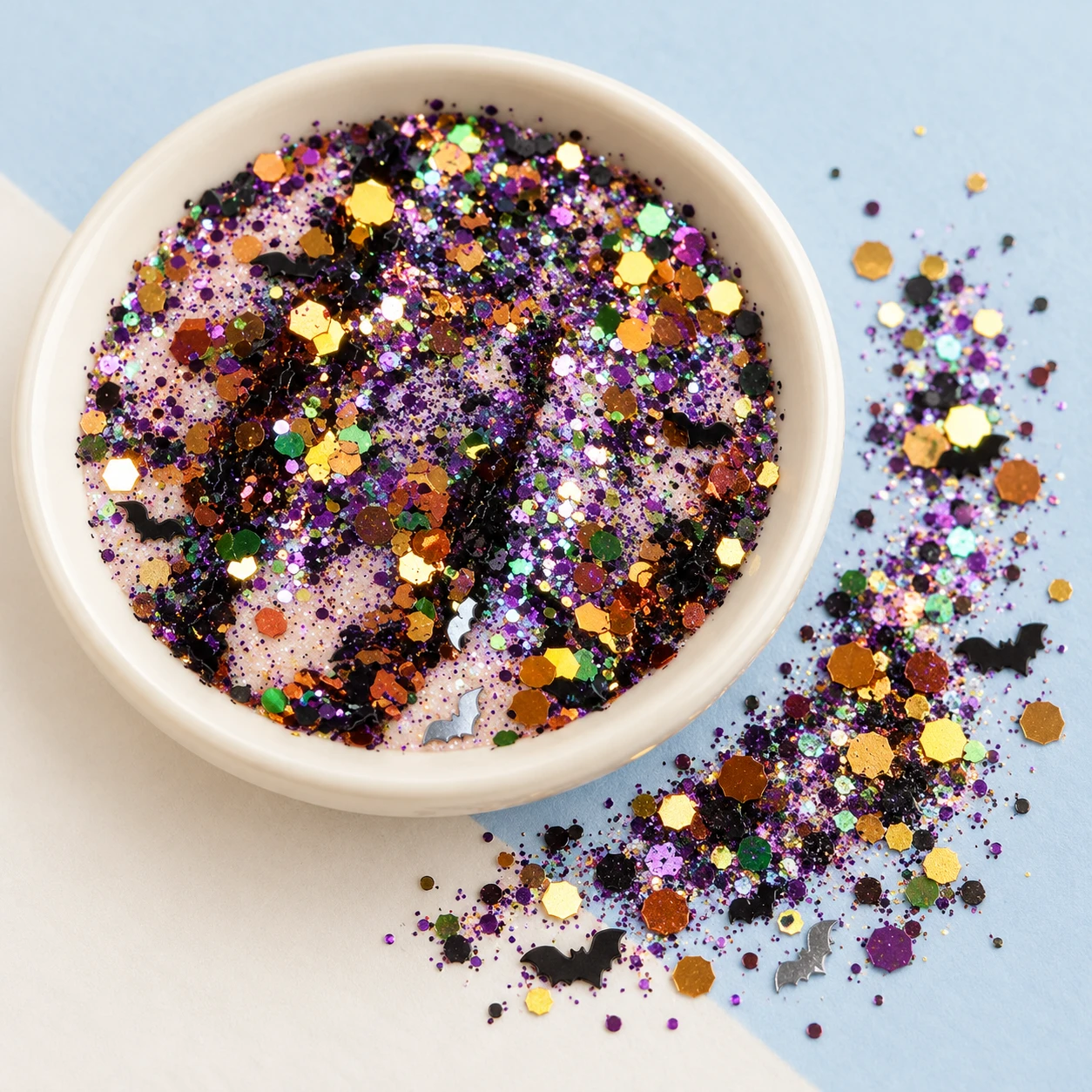 Dark Multicolor Chunky Glitter Mix MA170 displayed for assortment selection