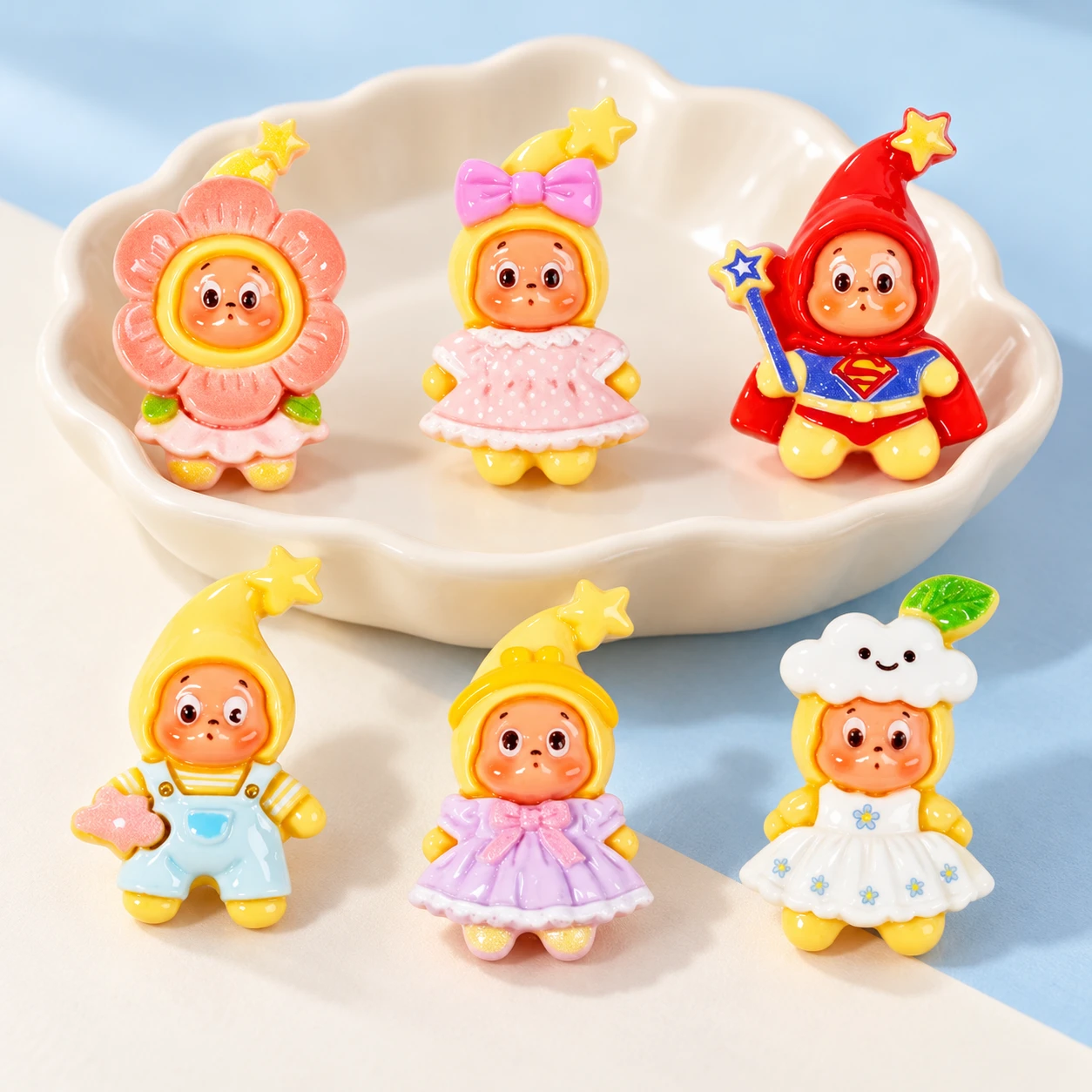 Fairytale Costume Figure Resin Charms RW001855 displayed for assortment selection