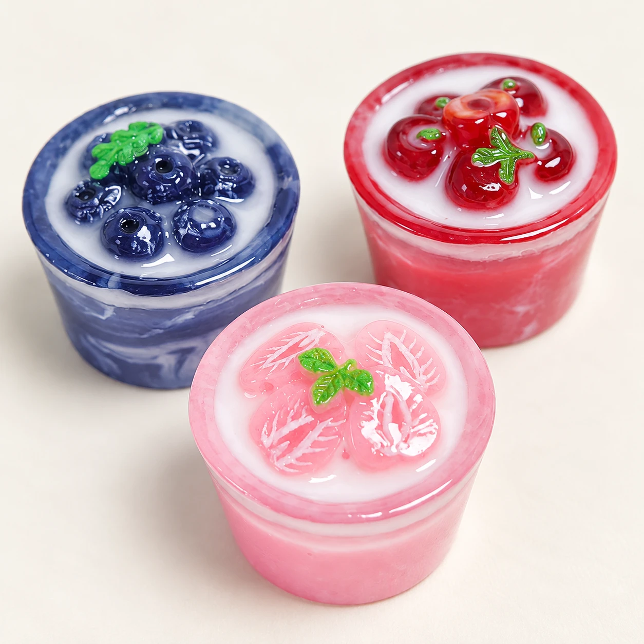 Fruit Yogurt Jar Resin Charms RW001872 close-up showing the decorative shape and finish