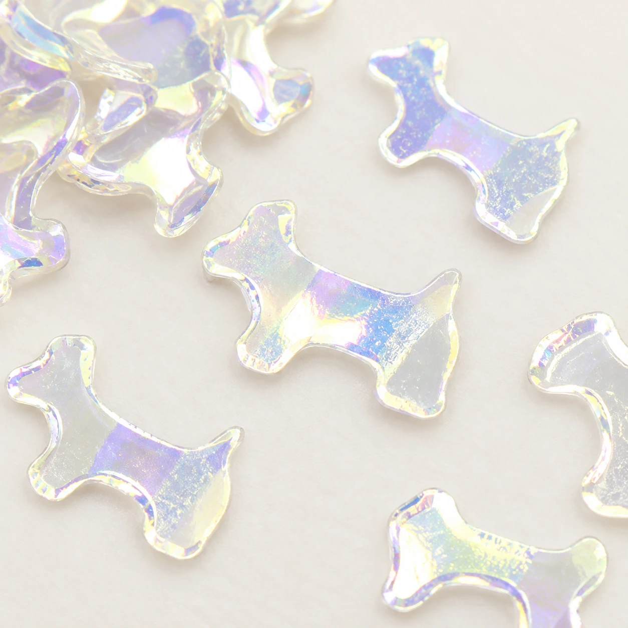 Iridescent Dog Silhouette Sequins MA080 close-up showing the decorative shape and finish
