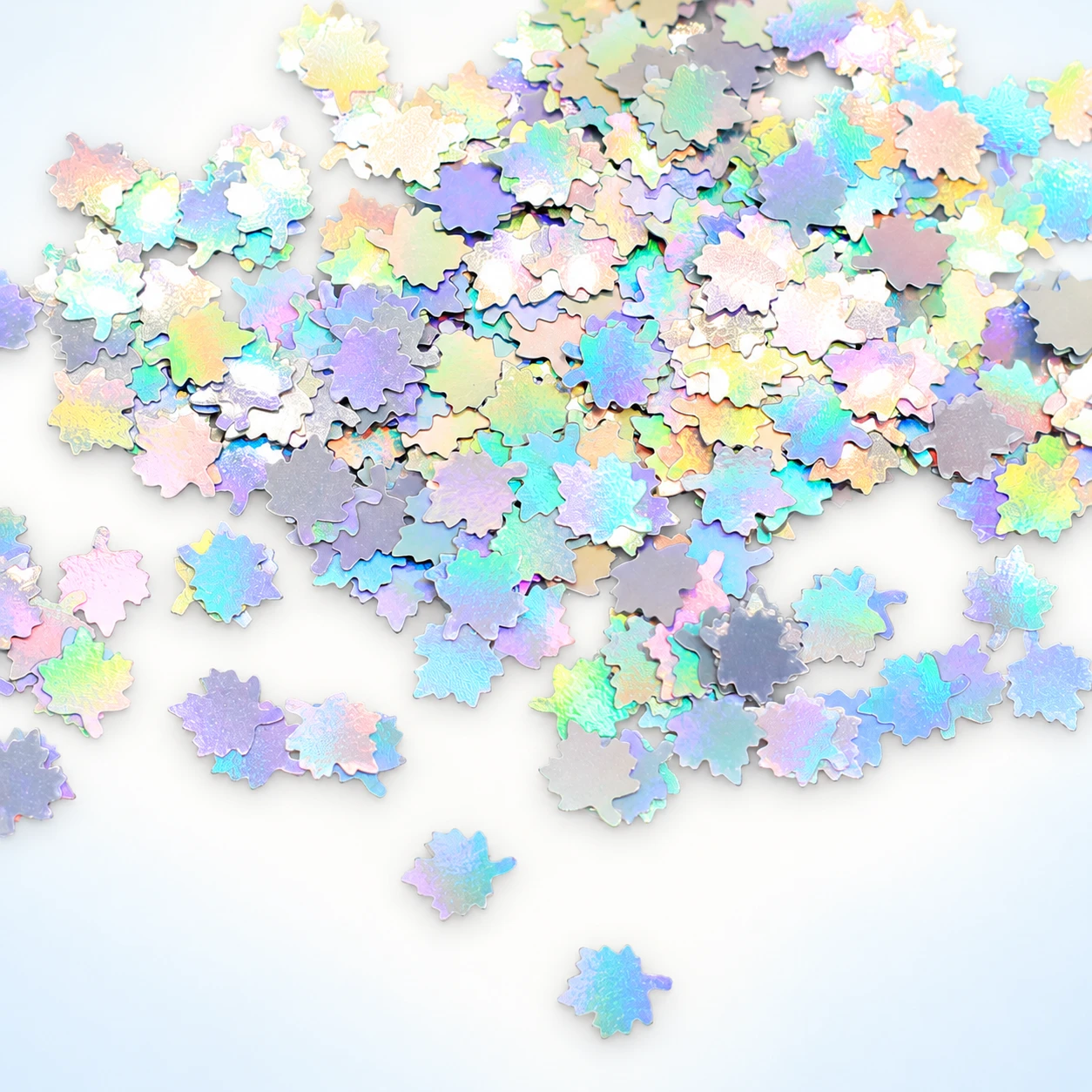Iridescent Maple Leaf Sequins MA068 on a clean light studio background