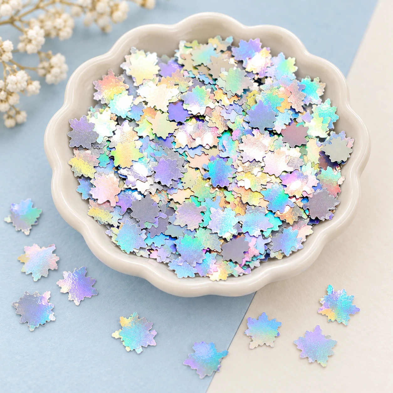 Iridescent Maple Leaf Sequins MA068 displayed for assortment selection