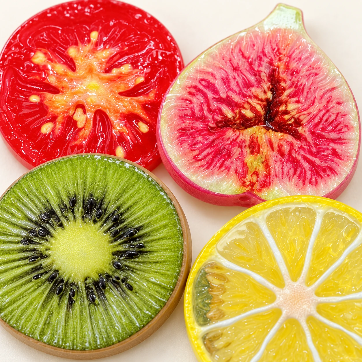 Large Fruit Slice Resin Charms RW003318 close-up showing the decorative shape and finish