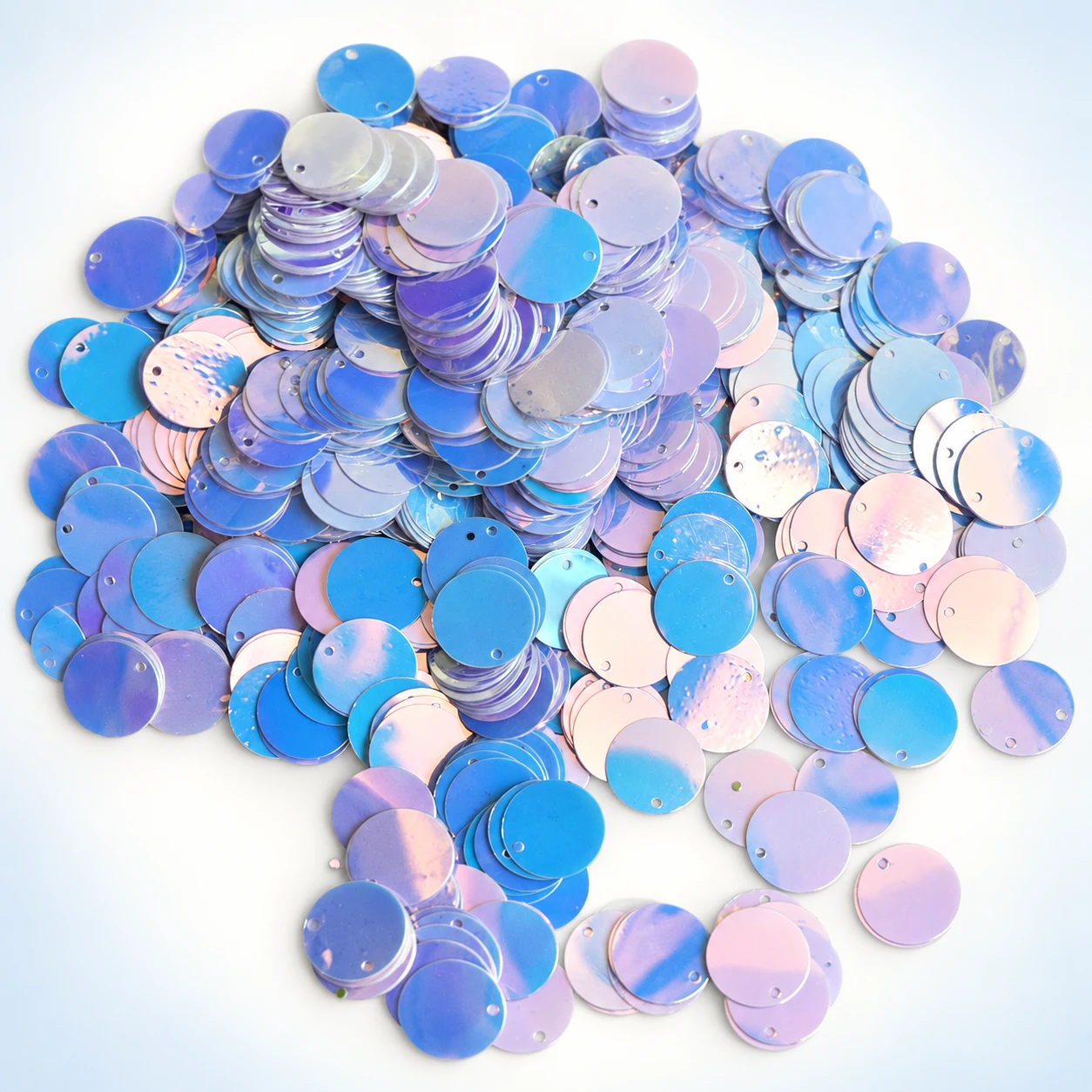 Large Iridescent Round Sequins MA021 on a clean light studio background