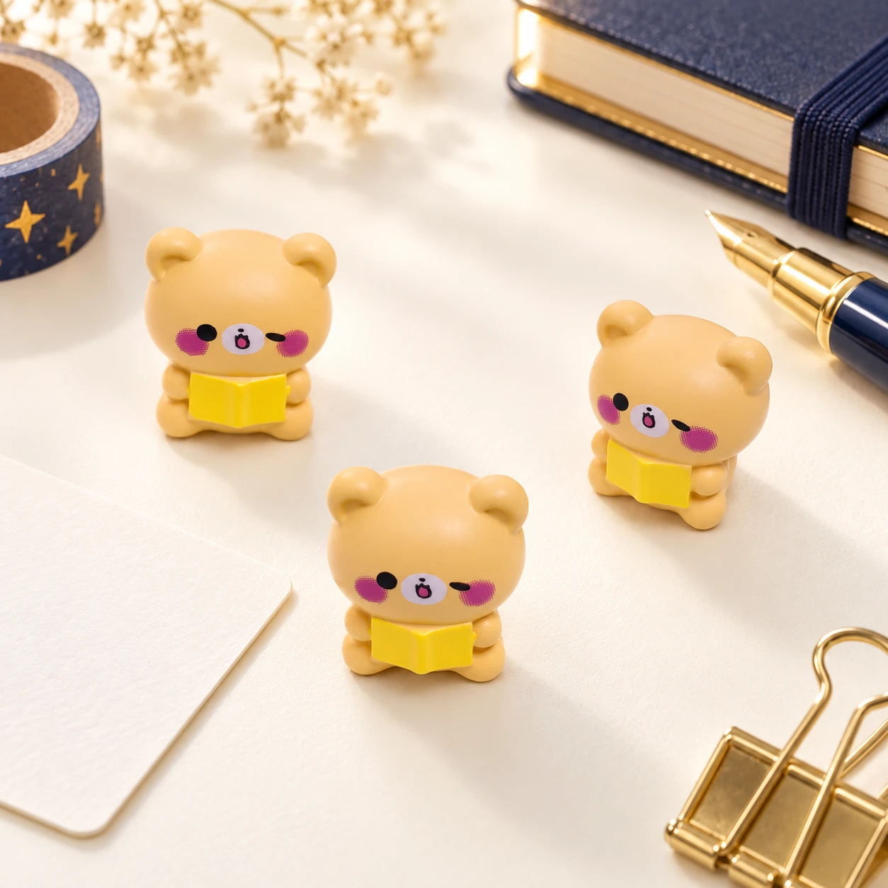 Little Bear Resin Charms RW001819 in an illustrative craft workspace