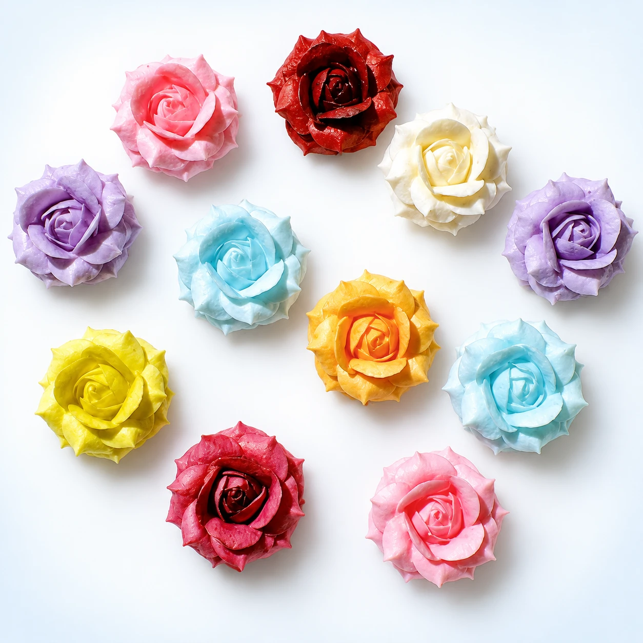 Matte Rose Resin Cabochons RW003311 on a clean light studio background