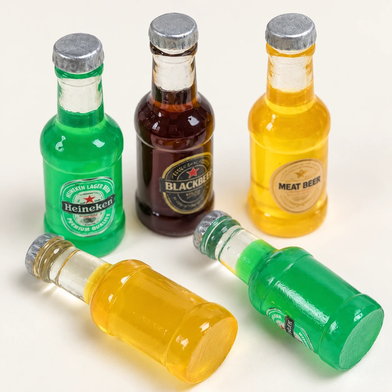 Mini Beer Bottle Resin Charms RW002656 close-up showing the decorative shape and finish