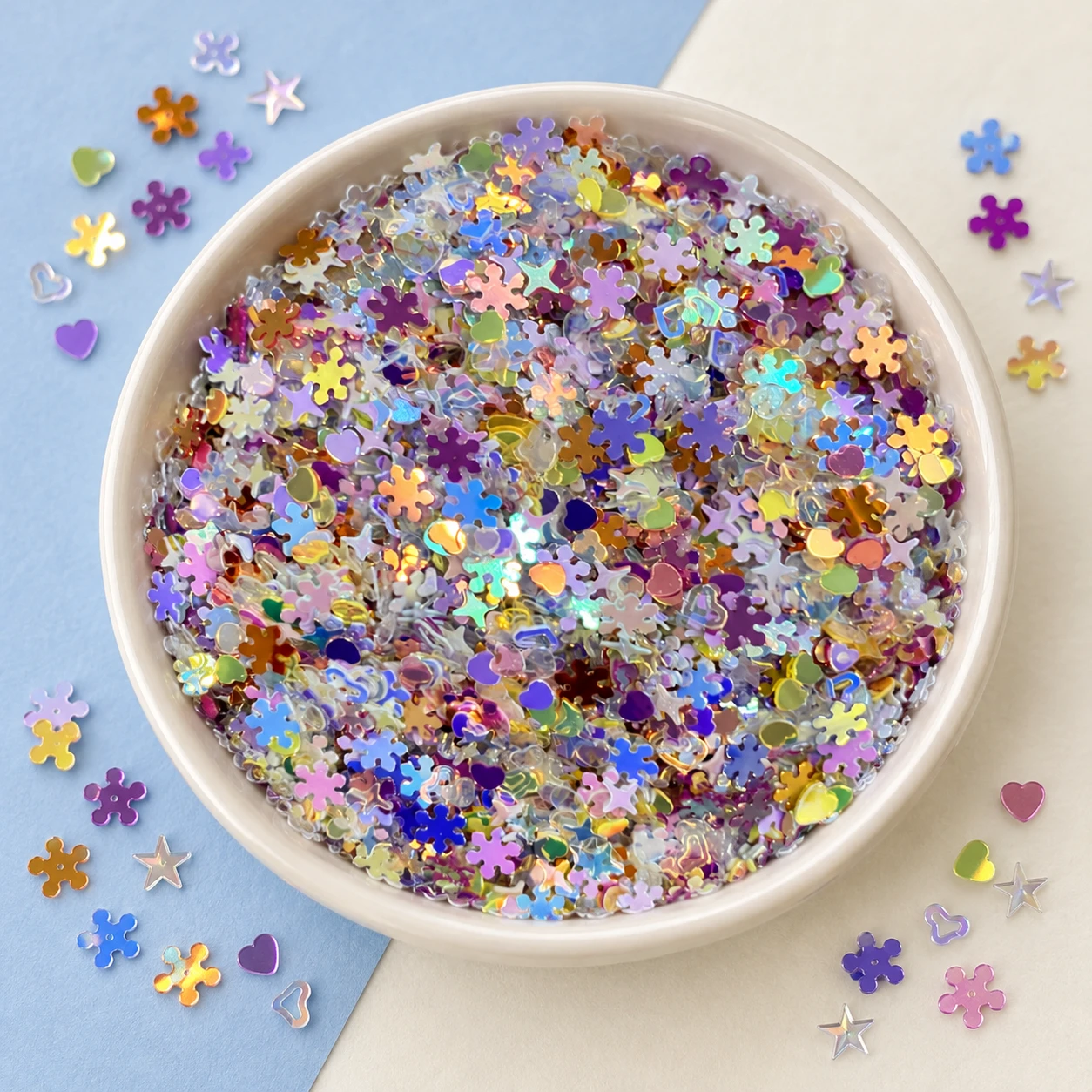 Mini Flower and Star Sequin Mix MA093 displayed for assortment selection