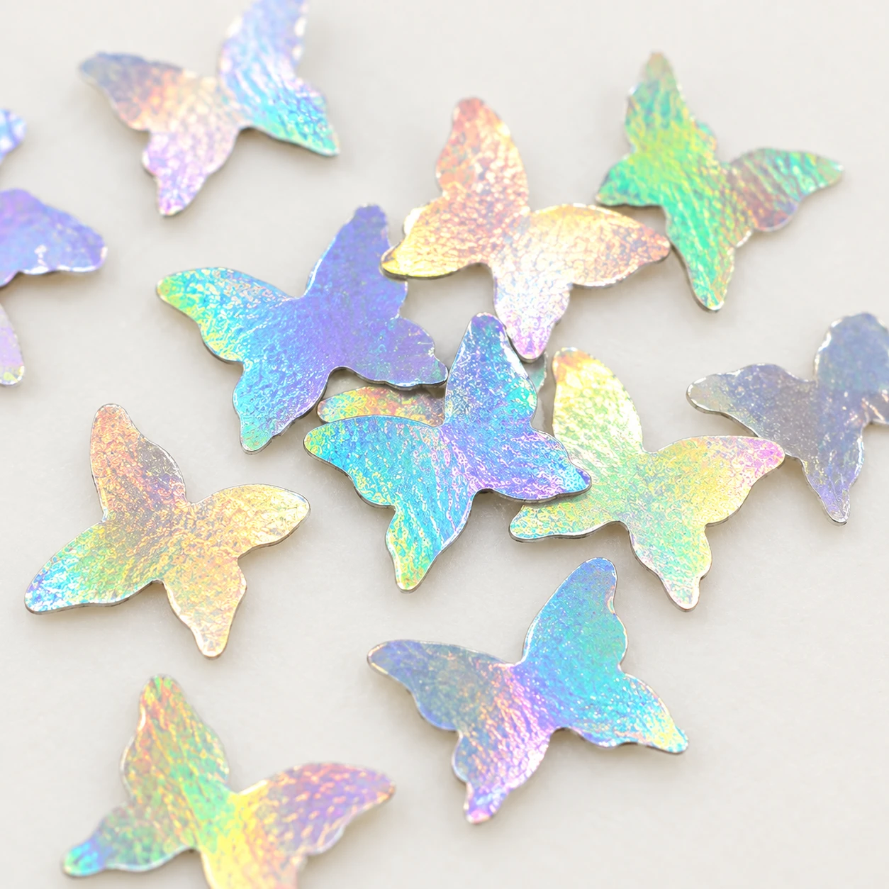 Mini Iridescent Butterfly Sequins MA067 close-up showing the decorative shape and finish