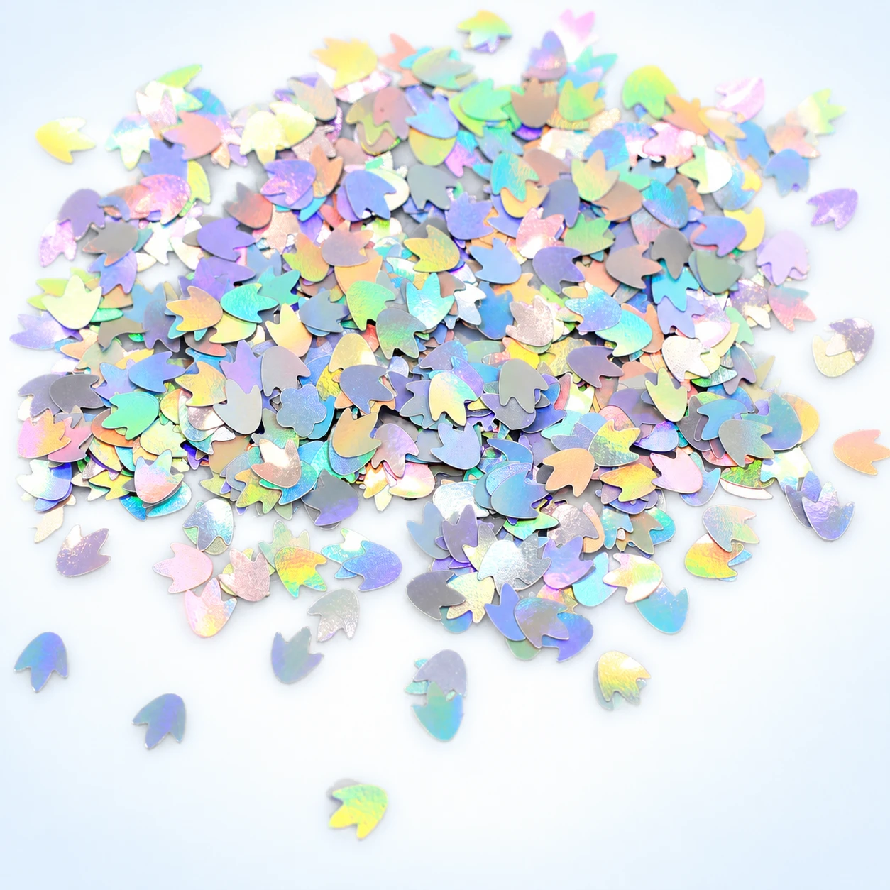 Mini Iridescent Leaf Sequins MA066 on a clean light studio background