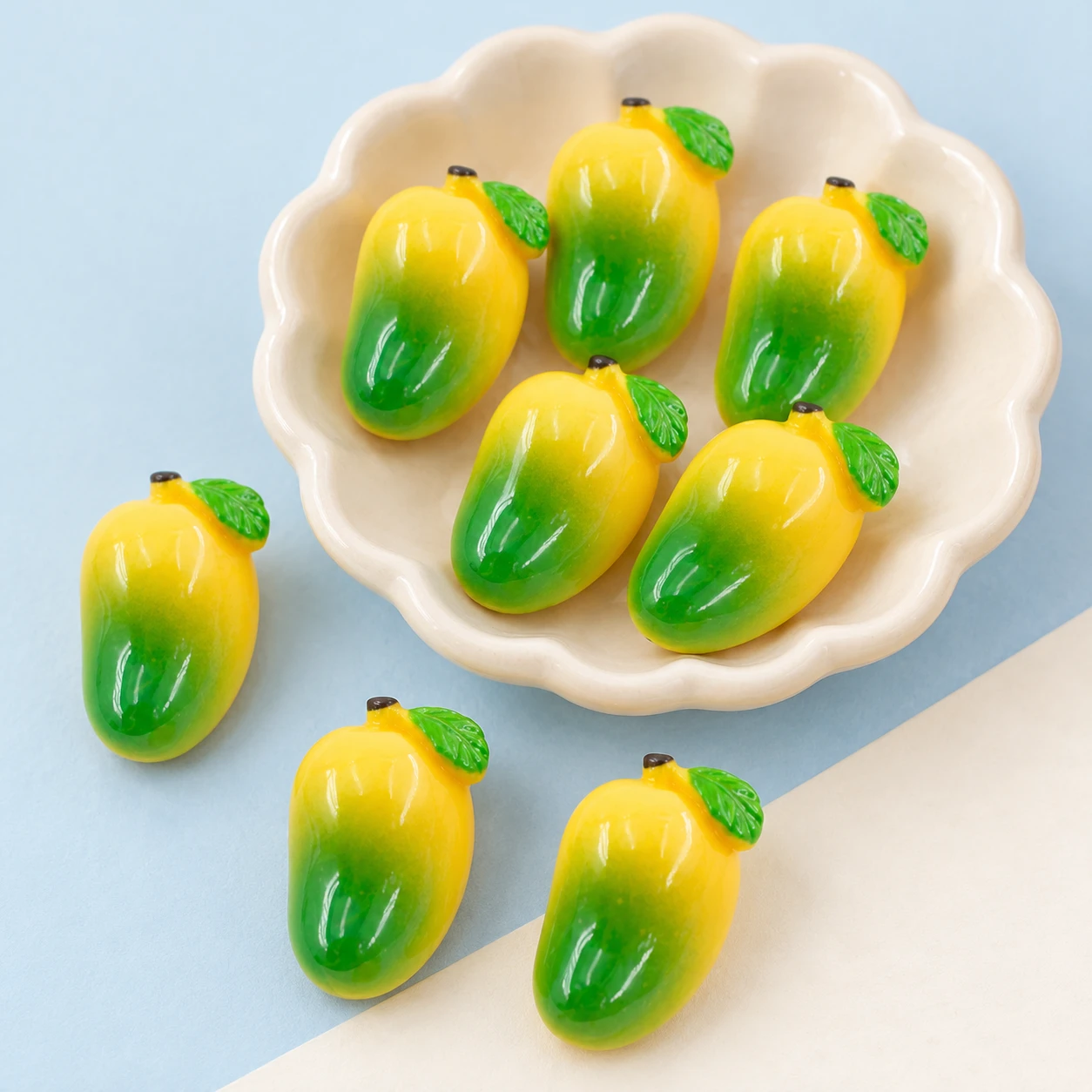 Mini Mango Resin Charms RW0023325 displayed for assortment selection