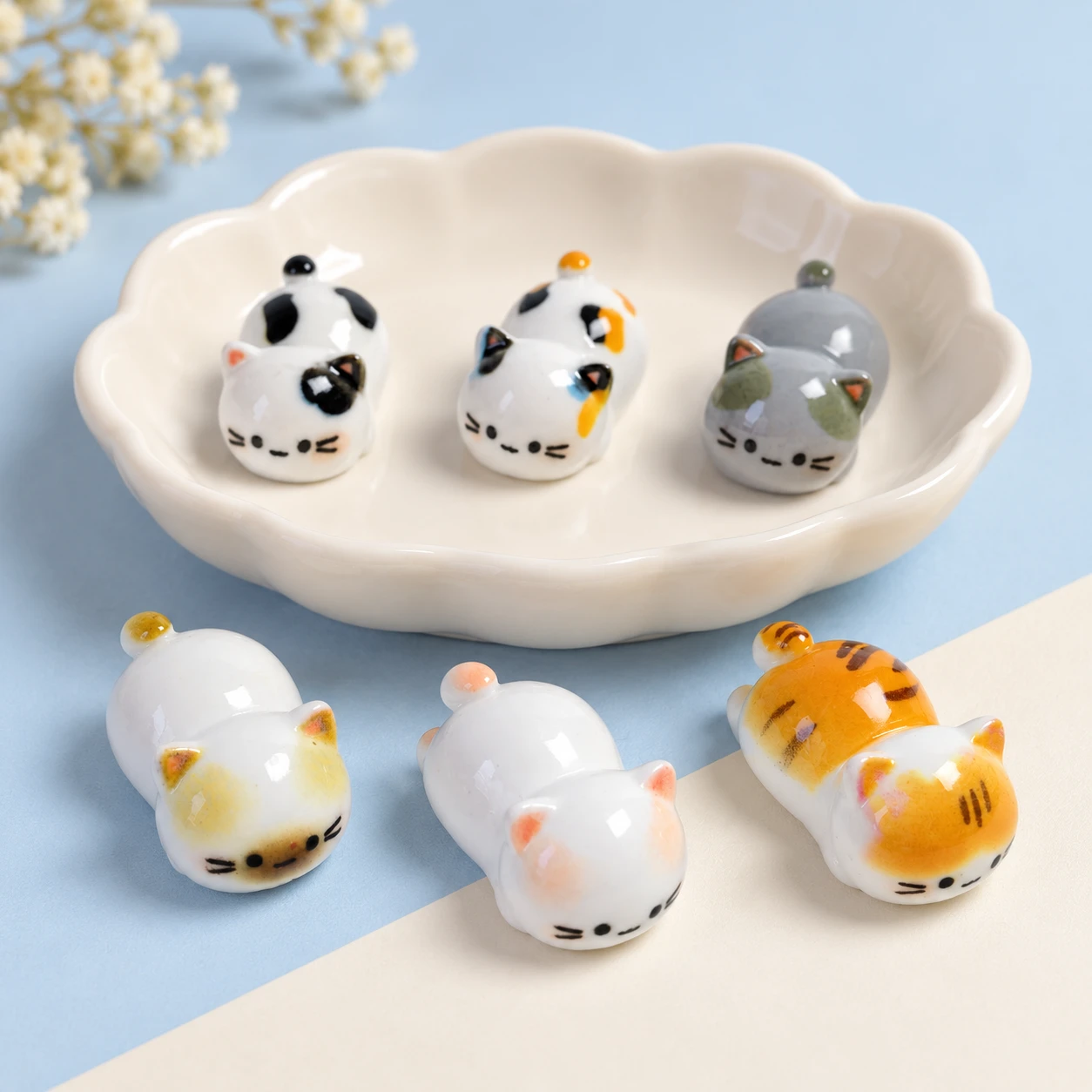 Mini Spotted Cat Resin Figures RW003280 / RW26717 displayed for assortment selection