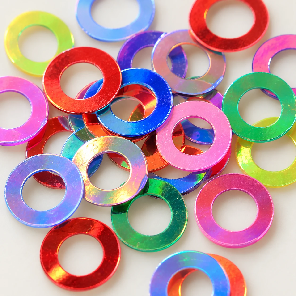 Multicolor Hollow Ring Sequins MA022 close-up showing the decorative shape and finish