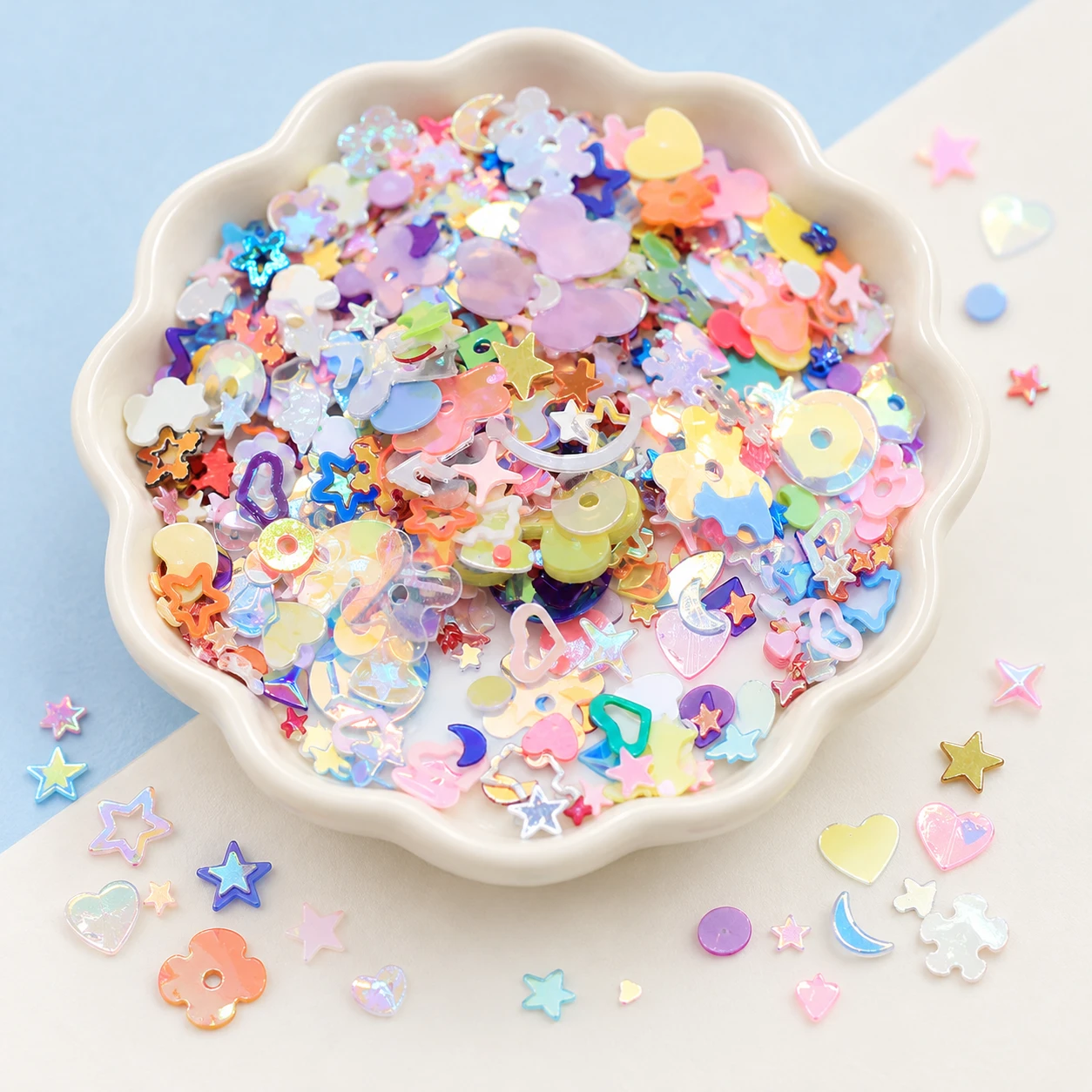 Pastel Mixed Craft Sequins MA092 displayed for assortment selection