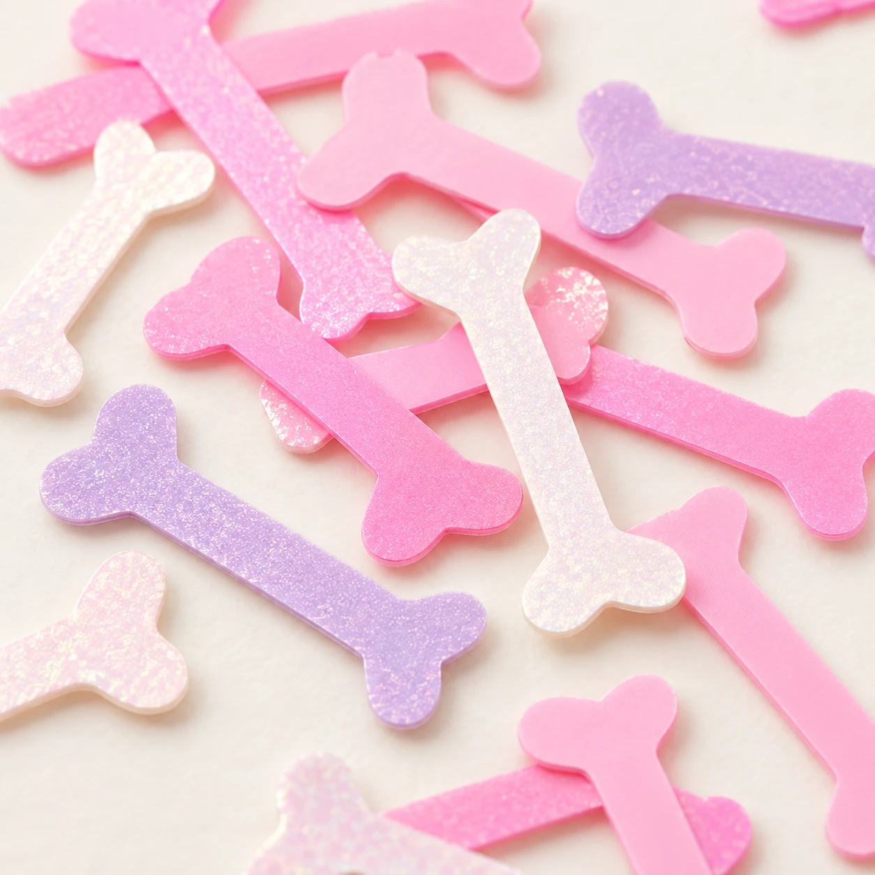 Pink Bone Confetti Sequins MA226 close-up showing the decorative shape and finish