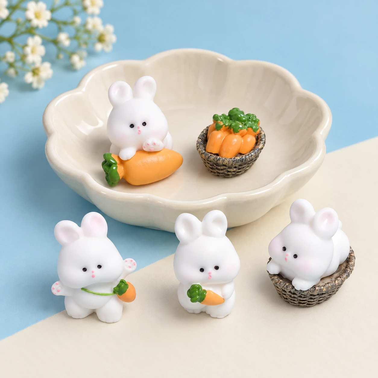 Rabbit and Carrot Resin Miniatures RW002494 displayed for assortment selection