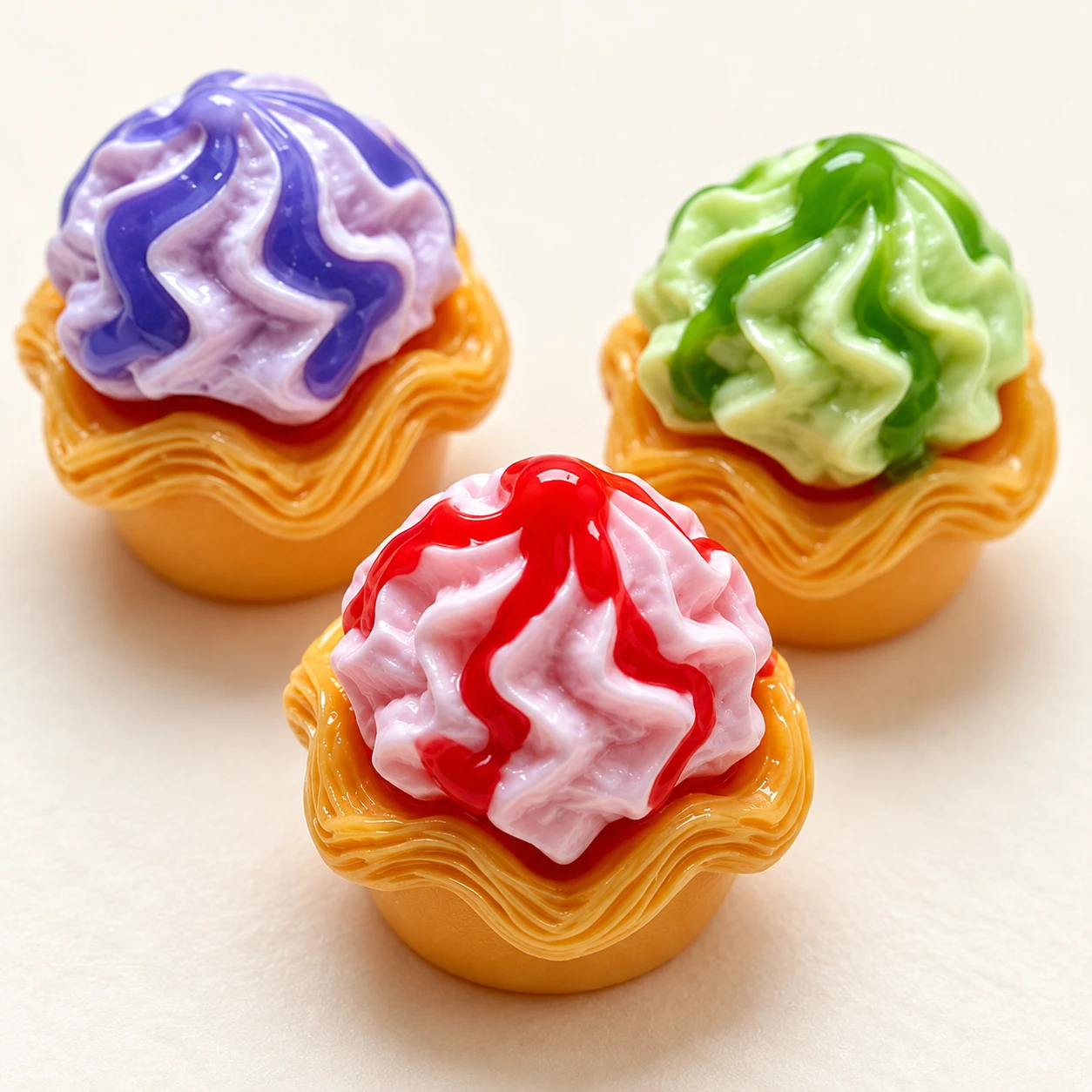 Swirl Cupcake Resin Charms RW0024876 close-up showing the decorative shape and finish