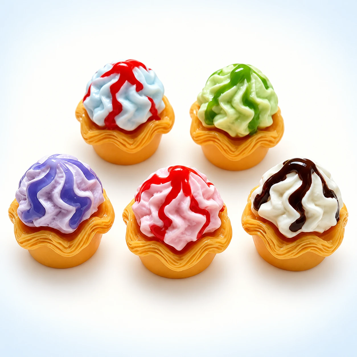 Swirl Cupcake Resin Charms RW0024876 on a clean light studio background