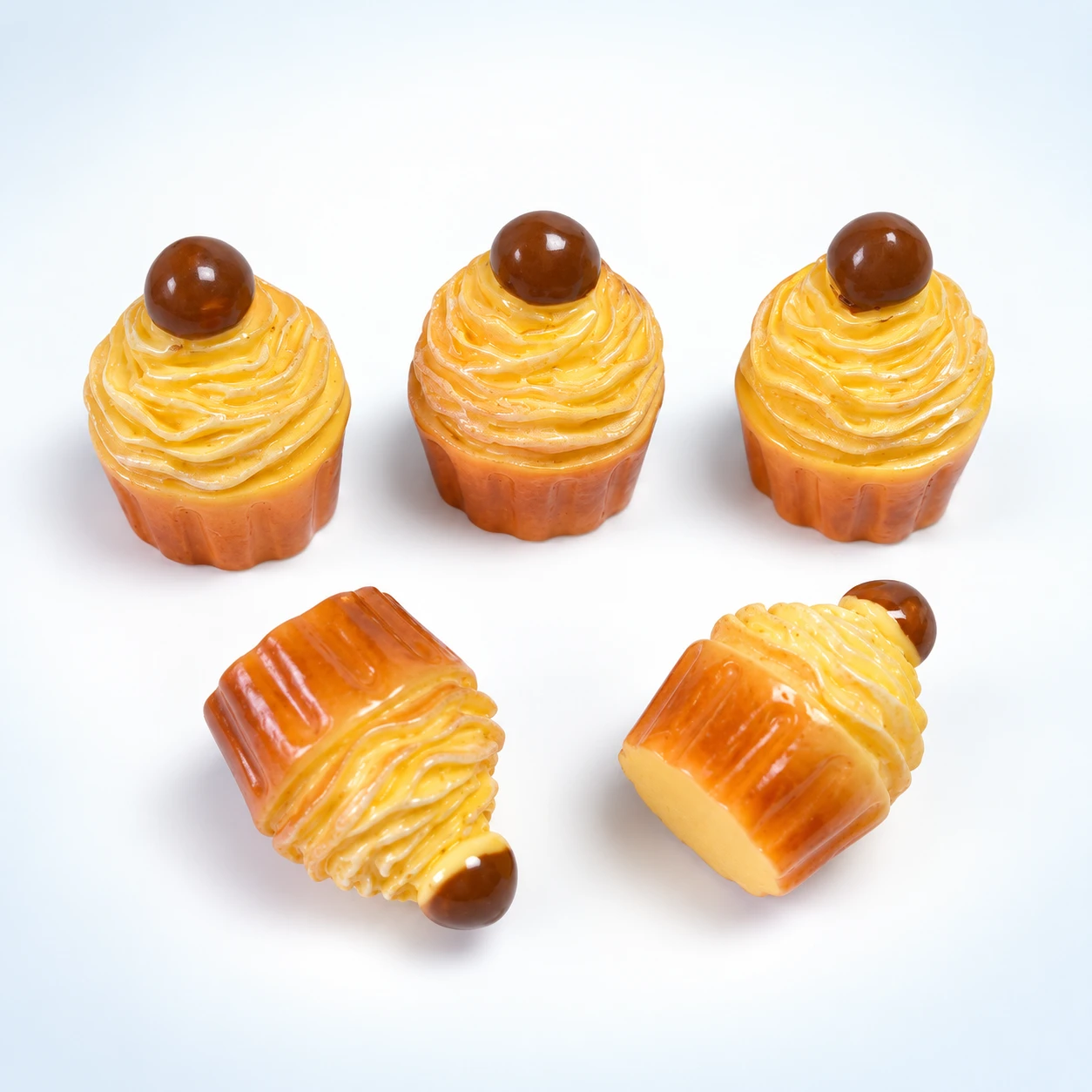 Swirled Pastry Resin Charms RW001989 on a clean light studio background