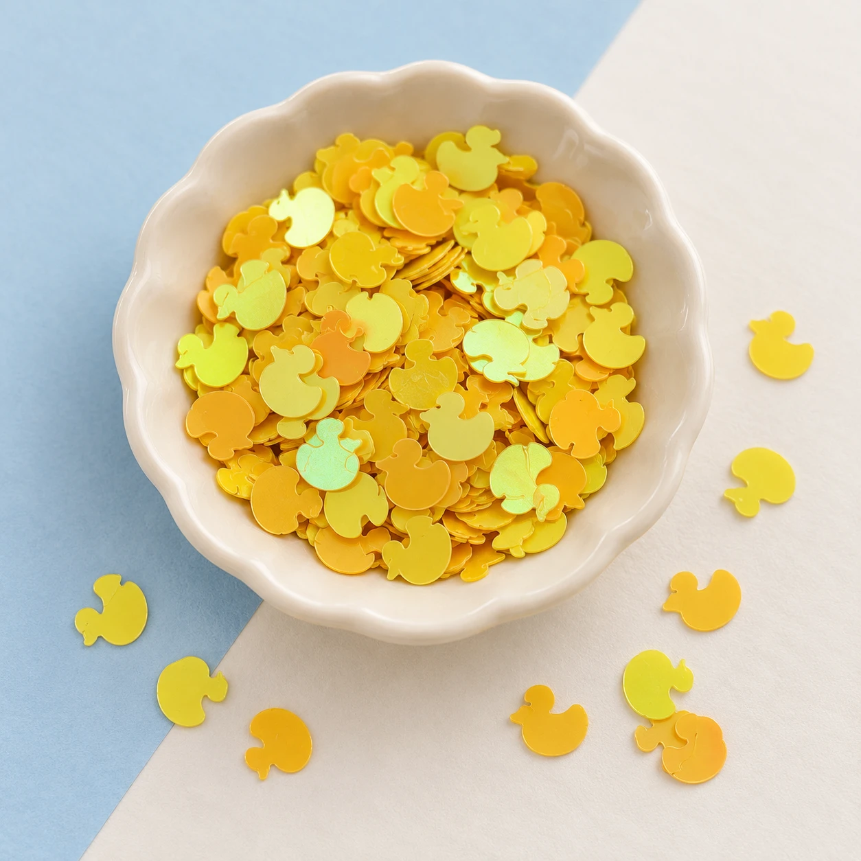 Ultrathin Yellow Duck Sequins MA300 displayed for assortment selection