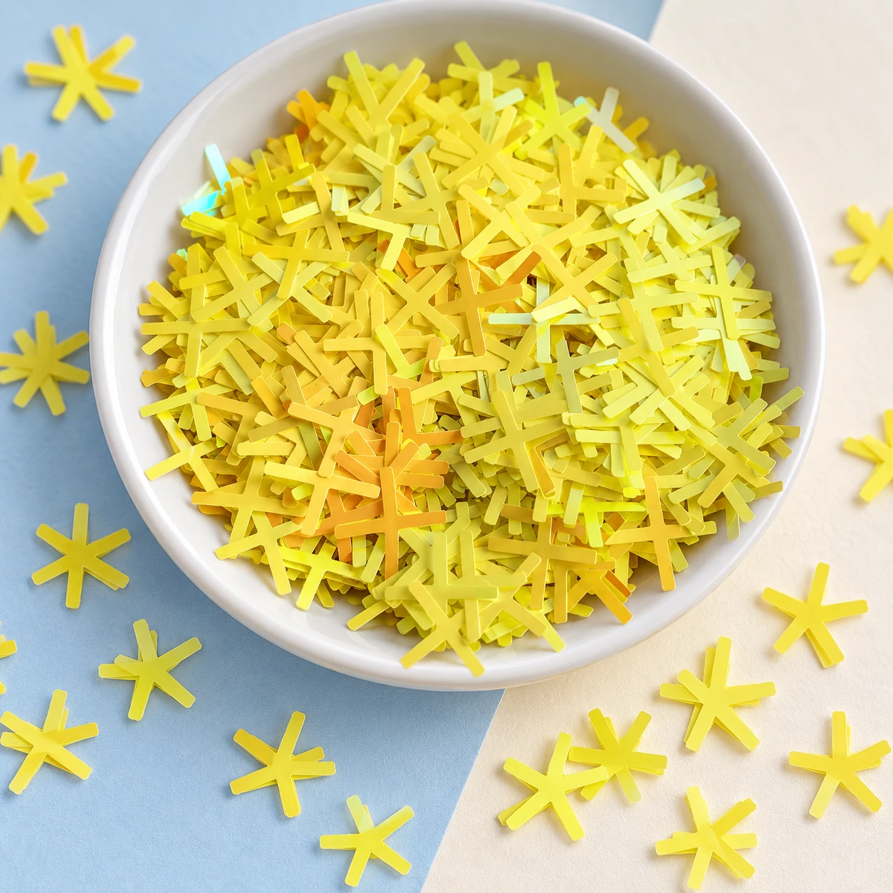 Yellow Star Confetti Mix MA294 displayed for assortment selection