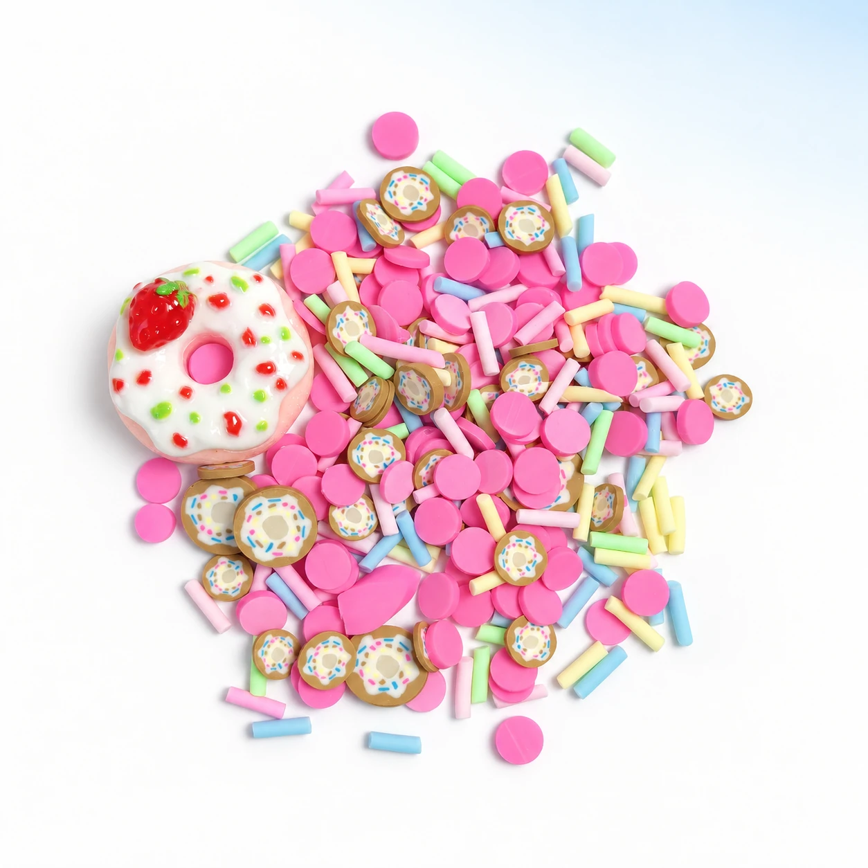 Donut & Pink Sprinkle Filler Mix on a bright white studio background, SLM26142