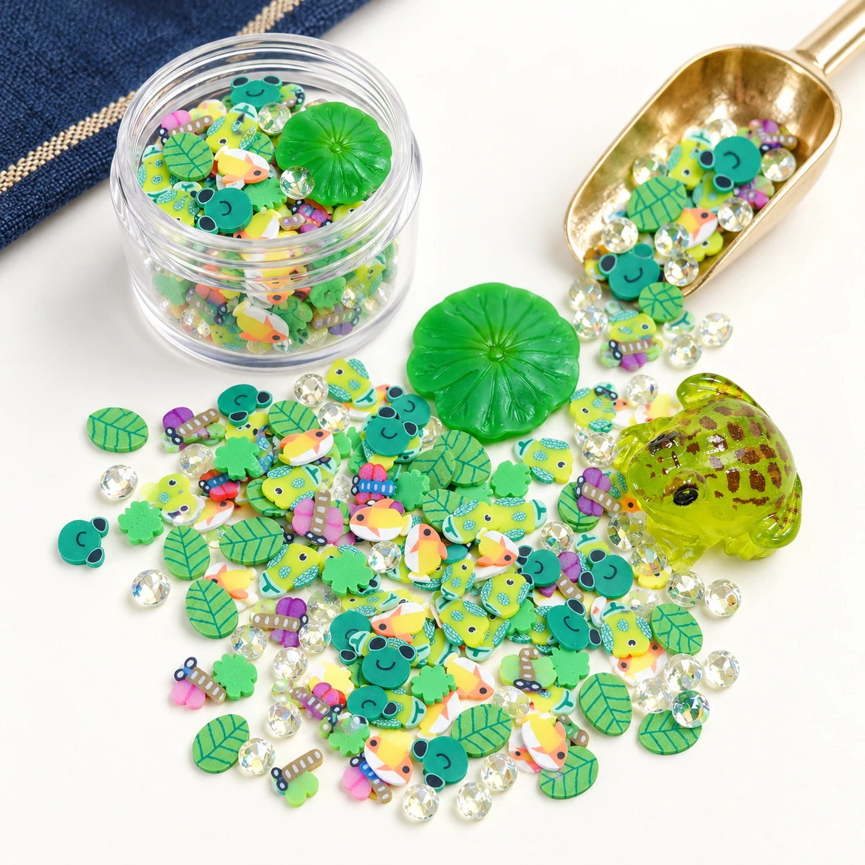 Frog & Lily Pad Filler Mix in a slime-workspace concept, SLM004103