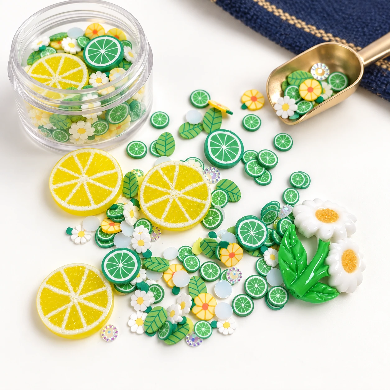 Lemon & Daisy Filler Mix in a slime-workspace concept, SLM002337