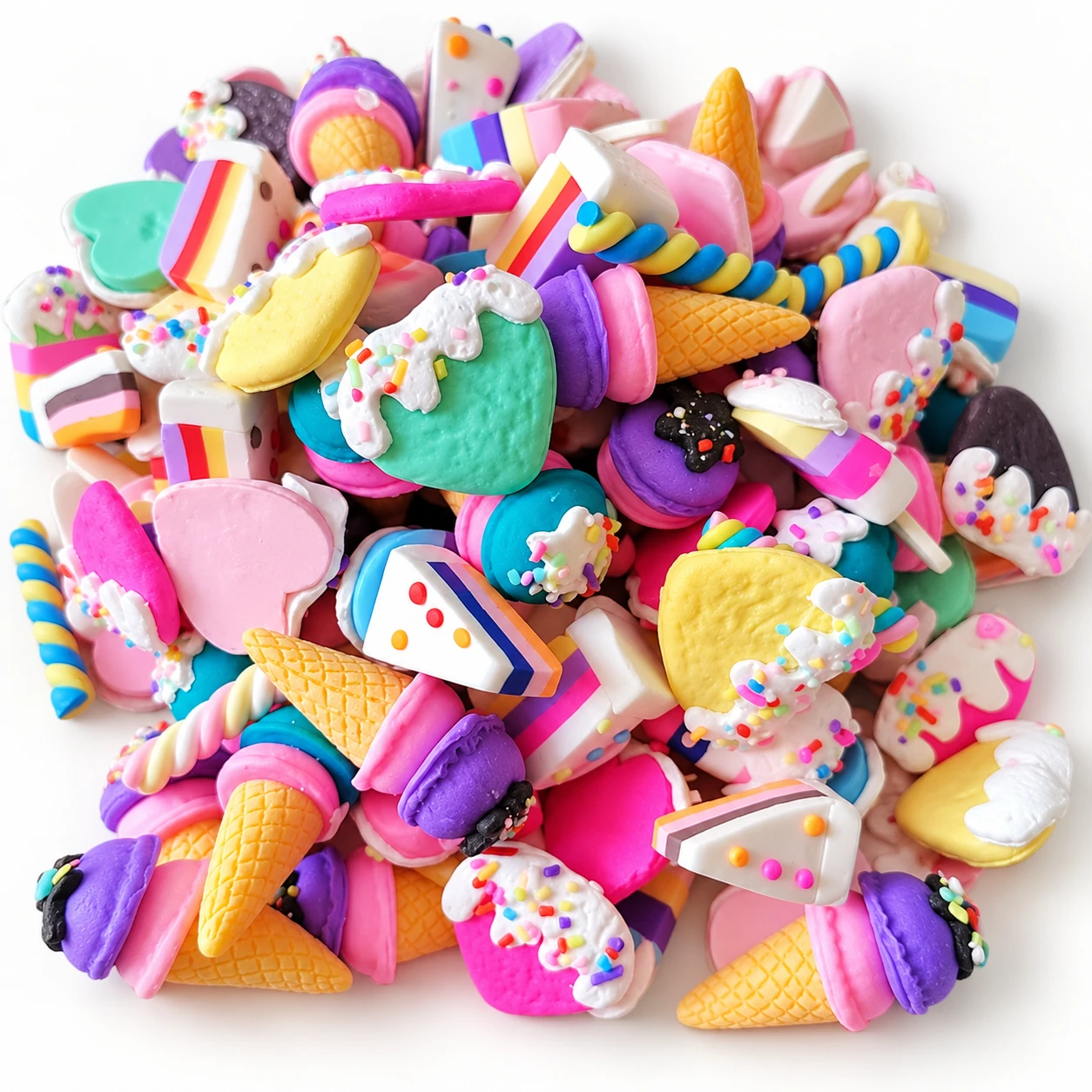 Detail visualization of mini dessert charm assortment, RW2504-YX416