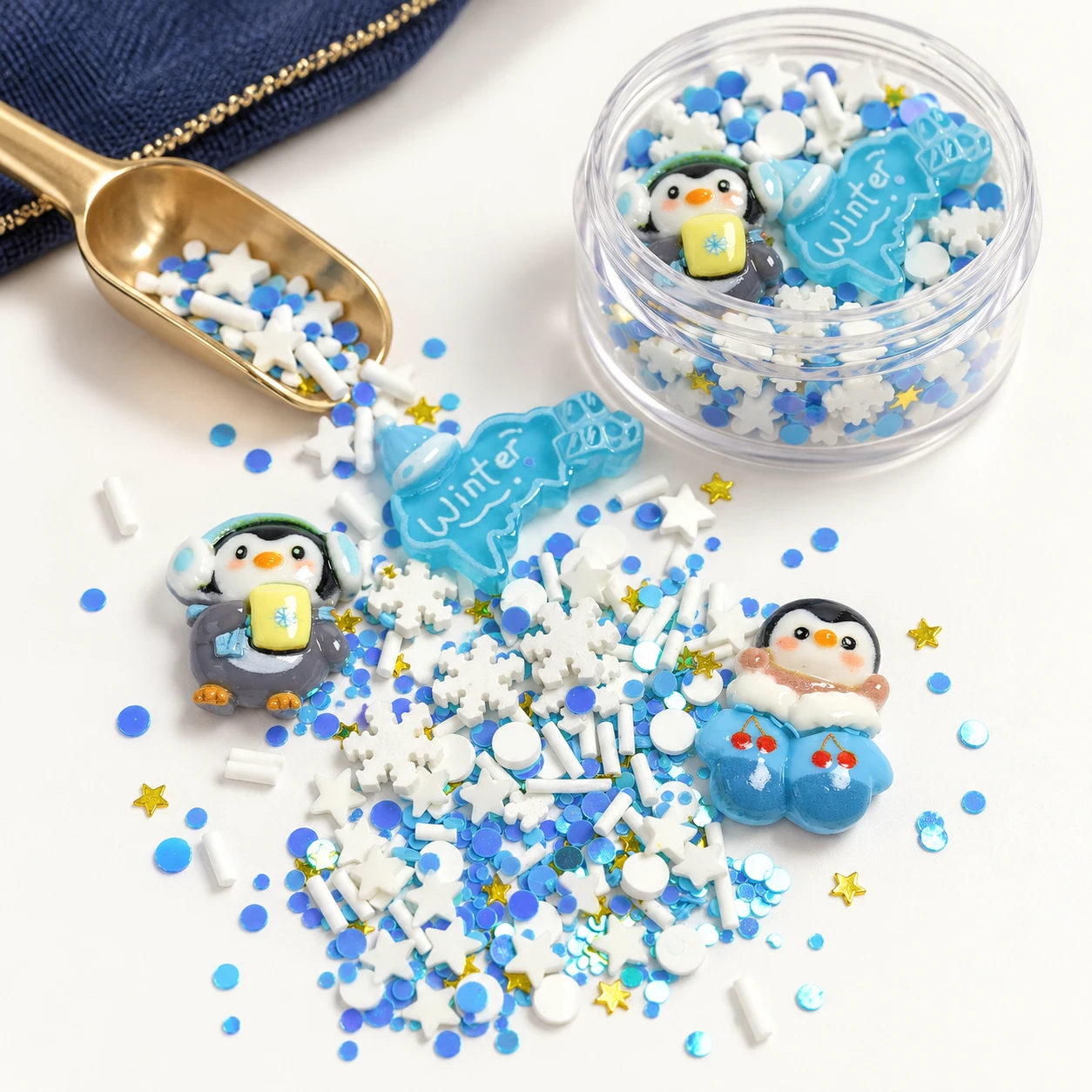 Winter Penguin Filler Mix in a slime-workspace concept, SLM25907